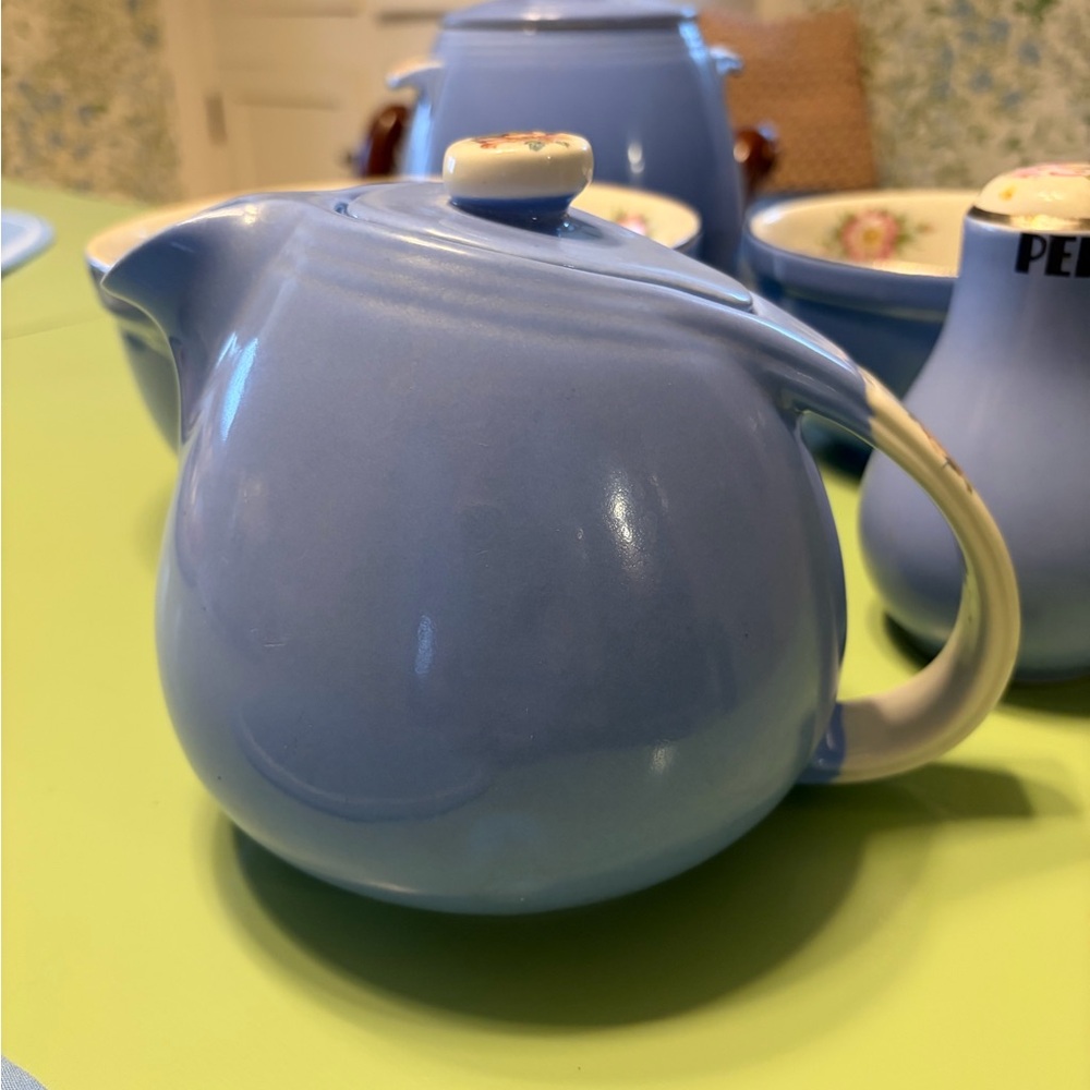 Hall Rose Parade Cornflower Blue vintage teapot